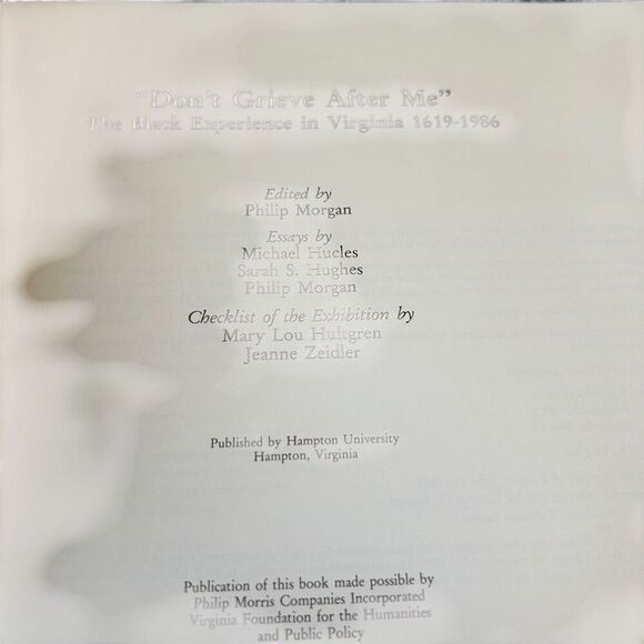 Don't Grieve After Me The Black Experience in Virgina 1619-1986 Published by Ham - Picture 5 of 6